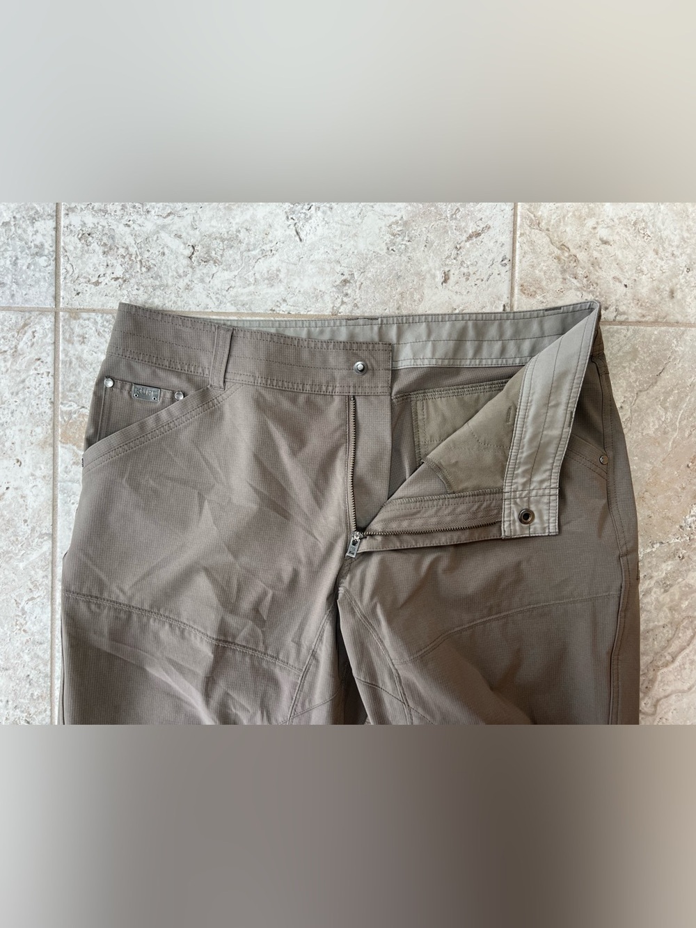 KÜHL SILENCR Technical Performance Lightweight Hiking Full Pant Khaki, 36x32 - Picture 8 of 15